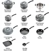 Cookware Sets T-fal Ultimate Hard Anodized Nonstick Set 17 Piece Pots And Pans Dishwasher Safe Black