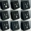 Necklace Earrings Set 30set/lot Stainless Steel Silver Color Butterfly Heart Pendant Chain Stud Earring For Women Jewelry Wholesale