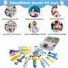 أدوات ورشة عمل 24PCS DOCTION KIT FOR KIDS TODDLER for Girls Boys Play Play Dress Up Tup Educational Detect Doctor Stet Mostume Mvaiduryb