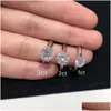 Solitaire Ring har stämpel Claw 1-3 Karat CZ Diamond 925 Sterling Sier Rings Anelli för kvinnor gifter sig med bröllopsengagemangsälskare GI DHEY5