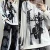 Millennial Y2K Spicy Girl Spring and Autumn New Punk Style Loose Long sleeved Sweetheart Small and Versatile Top Fashion by Abby