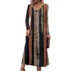 Casual Dresses Women Spring Dress ColorBlock Patchwork Sequin V Neck Midi för Fall A-Line Soft Mid-Calf Längd andningsbar