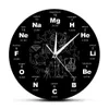 デスクテーブルクロック要素の周期テーブル壁アート化学記号壁の時計教育要素ディスプレイクロック教師ギフトYQ240118