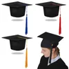 Bérets Félicitations Grad Graduation Hat Unisex University 2024 Mortarboard Cap Degree Cérémonie DIY Party Supplies