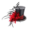 Boinas casamento nupcial mini chapéu 20s pena fascinator com clipes headpieces