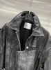 Lüks Vintage Kadınlar% 100 Gerçek Cowhide Moto Biker Ceket Tasarımcı Ceket Dantel Yukarı Kelyalı Punk Sahne Göster Geri Deri Ceket 240117