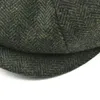 Botvela Sboy Cap Mens Twill Cotton Hat 8 Panel Baker Caps Retro Gatsby Hats Casual Brand Cabbie Apple Basker för Male 240117