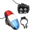 Lights Bicycle Bell 6 LED 4 Tone Bicycle Horn Bike Call LED Motorcycle Police Light Electronic loud Siren Kid Accessories Bike Scooter
