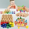 Montessori Cilindro Presa Puzzle Giocattolo Sviluppo Del Bambino Pratica E SensiGiocattoli Educativi In Legno Prescolare Per Bambini 240117