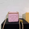 X Letter Lattice Trendy Cosmetic Bag Designer Shoulder Bag Wallet Small Flap Womens Fashion Crossbody Bags With Coin Chain Leather Designers Handbags Wallet