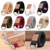 Ceintures Mode Casual Argent Boucle Simple Tissage Ceinture En Nylon Tressé Ceinture Toile Sangle Double Anneau Ceinture