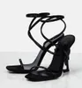 Summer Luxury Brand Opyum Sandals Shoes Crystal-embellished Ankle Strappy High Heels Party Dress Wedding Lady Elegant Walking EU35-43