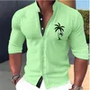 Men's Casual Shirts Fashion High Definition Parrot Print Long Sleeve Solid Color Shirt Design Simple Soft And Comfortable Fabric Top