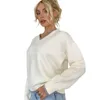 Suéteres de mujer europeos y americanos nuevo suéter de Color de contraste de moda Simple con cuello en V que combina con todo