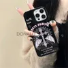 携帯電話のケースY2K韓国のかわいいピンクの翼ケースiPhone 15 14 13 12 11 Pro MINI X XR 7 8 Plus SE光沢のある衝撃的なブラックTPUカバーJ240118