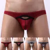 Unterhosen Mesh Unterwäsche Tanga Atmungsaktiv Bulge Pouch Hohl Dessous Höschen Sexy Stretch Trunks Boxer Briefs