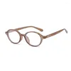 Occhiali da sole Corea Retro Oval Cute Glasses Frame Donna Lovely Ins No Makeup Plain Men Eyewear Computer decorativo