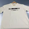 Tasarımcı Burbery T Shirt Buryess Mms Tişört Baskı Kısa Kollu Üst İğne Lüks Erkek Hip Hop Giyim Pamuk JiADUO Asya Boyutu Burburries Burberries2 Mens 36