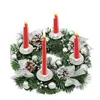 Dekoracyjne kwiaty Wreńnia Adwentowa Świec Candle Creative Garland z 4PCS Holders 11.81 w świątecznych wieńcach świątecznych stolik centralny