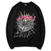 Felpa con cappuccio da uomo Spider Web Designer Sp5der Felpe con cappuccio da donna Moda 55555 Felpe New Young Thug Unisex Rosa Autunno/inverno Fleece Circle Girocollo Maglione Zlz7