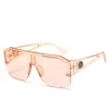 Fashion Luxury Oversized Square Sunglasses Men Women Vintage Metal Big Frame Semi-Rimless One Lens Sun Glasses 2024 new