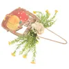 Decorative Flowers Easter Door Sign Rustic Style Pendant Front Ornament Hanging Decor