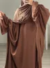 Ropa étnica Eid Bufanda Vestido musulmán para mujeres 2 piezas Oración Vestidos largos Marruecos Ramadán Jilbab Abayas Kaftan Dubai Árabe Robe