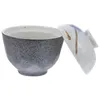 Servis uppsättningar Bird's Nest Bowls Ceramic Table Bell Small Stew Pot Ceramics Soup Home Kitchen Lidded