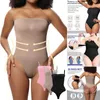 Bälten stropplös bodysuit för kvinnor sömlös formad thong body shaper prom romper spetsar passar finess outfit