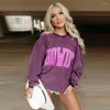 Mulheres Hoodies Mulheres Cord Howdy Corduroy Crewneck Moletom Senhoras Com Nervuras Texturizadas Oversized Crew Pescoço Suor Camisa Pulôver Hoodie Para