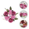 Kwiaty dekoracyjne sztuczne świece róży pierścionki eukaliptusowe liście wieńców boho mini wieniec uchwyt na imprezę domową wielkanocną