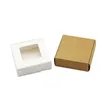 Chains 50pcs Jewelry Box White Black Brown Necklace Earring Bracelet Brooches Packaging Craft Paper Jewelry Box for Gift Display