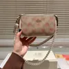 Designers bag New Versatile Fashion Printed Mahjong cooachs Bag for Women Old Flower Peach Heart Classic Western style Pearl Chain Underarm Single Shoulder