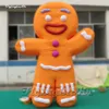 wholesale Mignon Géant Souriant Gonflable Bonhomme De Pain D'épice Biscuits Au Gingembre Modèle Air Blow Up Dessin Animé Cookie Figure Ballon Pour La Promotion De Noël