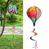 Garden Decorations Wind Chimes Rainbow Air Balloon Spinner Rotating Sequins Windmill Outdoor Hanging Color Attractions Decoration