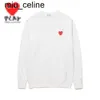 24ss Designer Nieuwe dames herenhoodies Com Des Garcons Grijze mode Sweatshirt speelt Black Heart Crewneck Sweatshirts Merk dames heren Balanciagsa