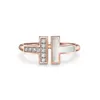 Designer Double T Bague De Luxe Femmes Bagues De Diamant Tendance Bague De Luxe S925 En Argent Sterling Mode Classique Bijoux Couple Styles Anniversaire Amoureux De Mariage Cadeaux