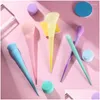 Makeup Brushes 17st Candy Color Brush Set Foundation Blandning Face Powder B concealer Eye Shadow Pro Make Up Brochas Tools Drop Deli Dhnva