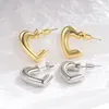 Boucles d'oreilles NBNB mode coréenne coeur pour femmes filles belle haute qualité clous d'oreille à la mode couleur or femme bijoux de fête