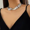 Girocollo KMVEXO Collana robusta irregolare in metallo liquido Grunge per le donne Trendy Punk Collier Gioielli Regali festivi