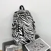 Bags Black White Cow Zebra Pattern Backpack School Book Bags Mochila Travel Laptop Bag Cute