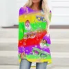 Women's T Shirts Mardi Sweatshirt For Women Carnival Long Sleeve Tunic Fashion Round Shirt Athletic 2 Thin