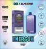 Jam King CKS Puff Bars Vape Puff jetable 15000 24 ml E-juice vaper 12 saveurs Nic Salt 2% 3% 5% Écran LED intelligent Bobine de maille 650mAh Batterie rechargeable 10000 bouffées