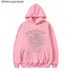 035S Örümcek Web Erkekler Hoodie Tasarımcısı SP5der Kadın Hoodies Moda 555555 Sweatshirtler Şarkıcı Mektubu Elmas Sweater Çiftler Bahar Sonbahar Ceket