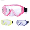 Tauchzubehör Kinder Tauchmaske Schnorchelmaske Anti-Fog Anti-Leck Schwimmbrille Gehärtetes Glas Wasserdichte Maske für Kinder Dropship YQ240119