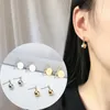 Boucles d'oreilles mode Punk Simple boule pour femmes géométrie plaquette métal oreille minimaliste Bijoux Brincos Bijoux cadeaux