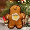 Bonecos de pelúcia Gingerbread Man Travesseiro Ovo no Peito Gingerbread Decoração de Natal Detalhe Realista Vívido Fofo Super Macio Decorativo Christmasvaiduryb