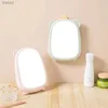 2PCS Mirrors HD Makeup Mirror Prosty łuk Śliczny akademika wisząca pulpit może stać lustro podwójnego użytku