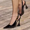 Lourent Designer Heel Lady High Pump Shoe Saiint Heeled Women's Autumn Winter Pointed Toe Sloping French Design Air Sandals Black Single Shoes