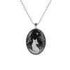 Pendant Necklaces Glass Necklace - Vintage Gothic Cameo Mystic Witch Jewelry Gift Accessories